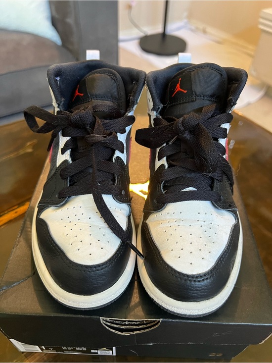 Jordan Other - Jordan Kids Black, White & Red High-Top Sneakers